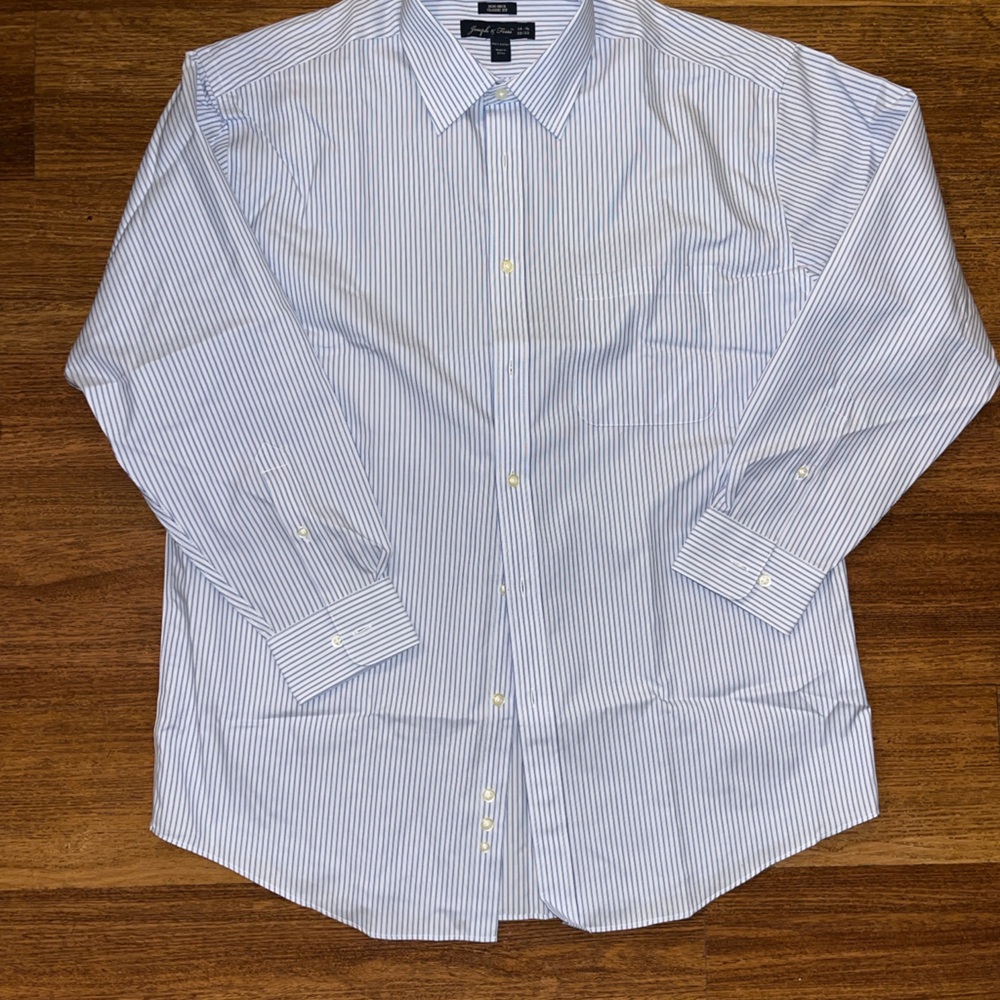 Men's Blue Striped Button Down Shirt
